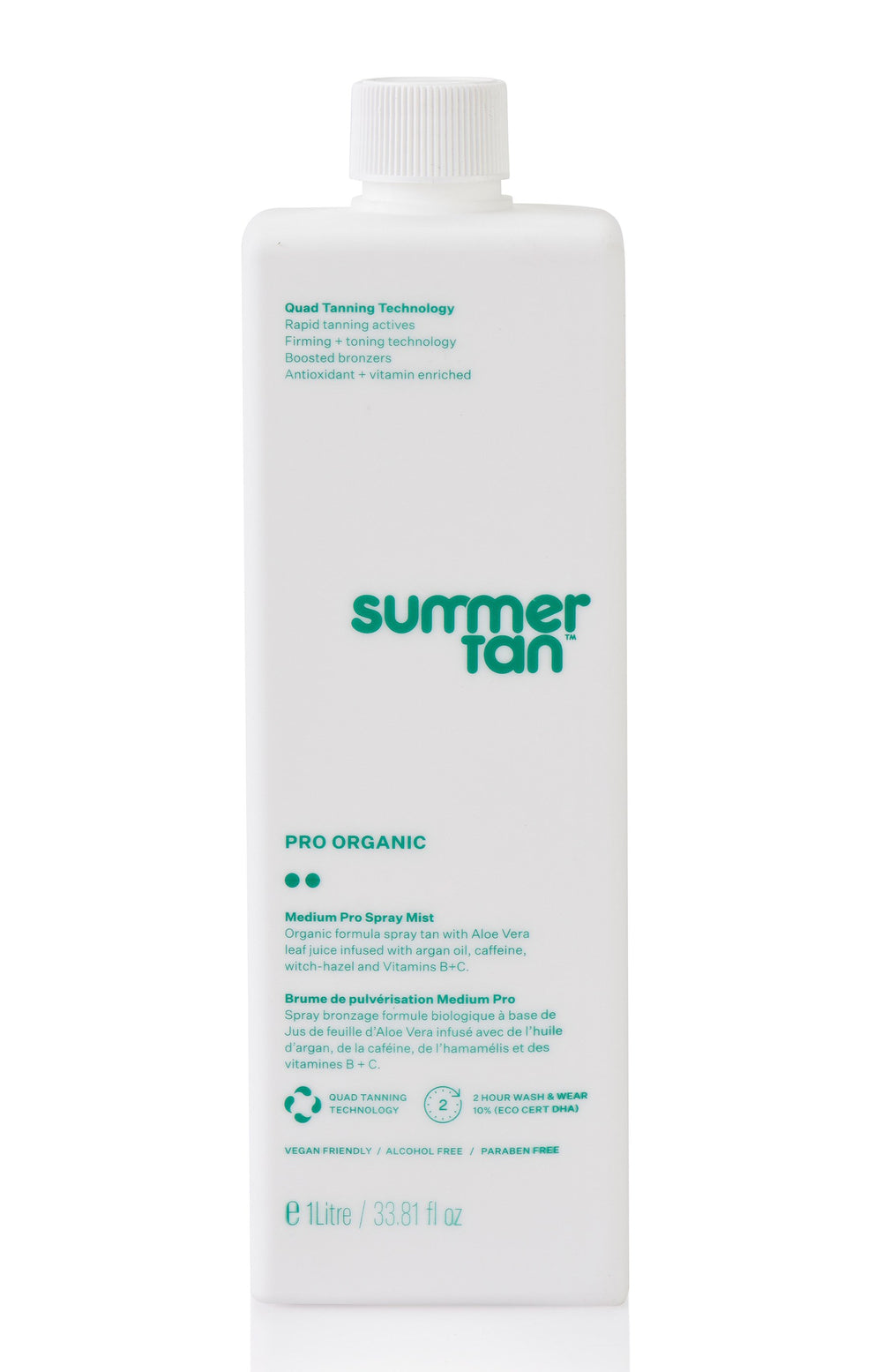 Summer Tan Professional Pro Organic Spray Mist Medium 1 Litre