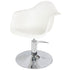 Erica Styling Chair White - CHROME Disc Hydraulic