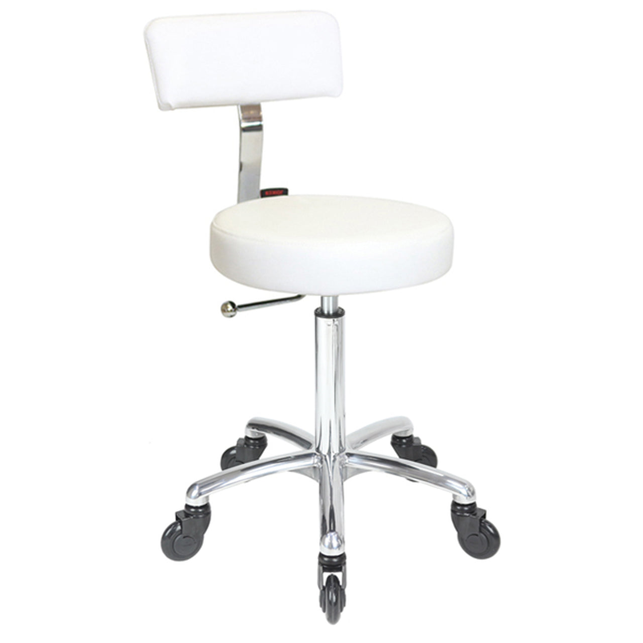 Sprint - Chrome Base - (White Upholstery) With
CLICK'NCLEAN Castors