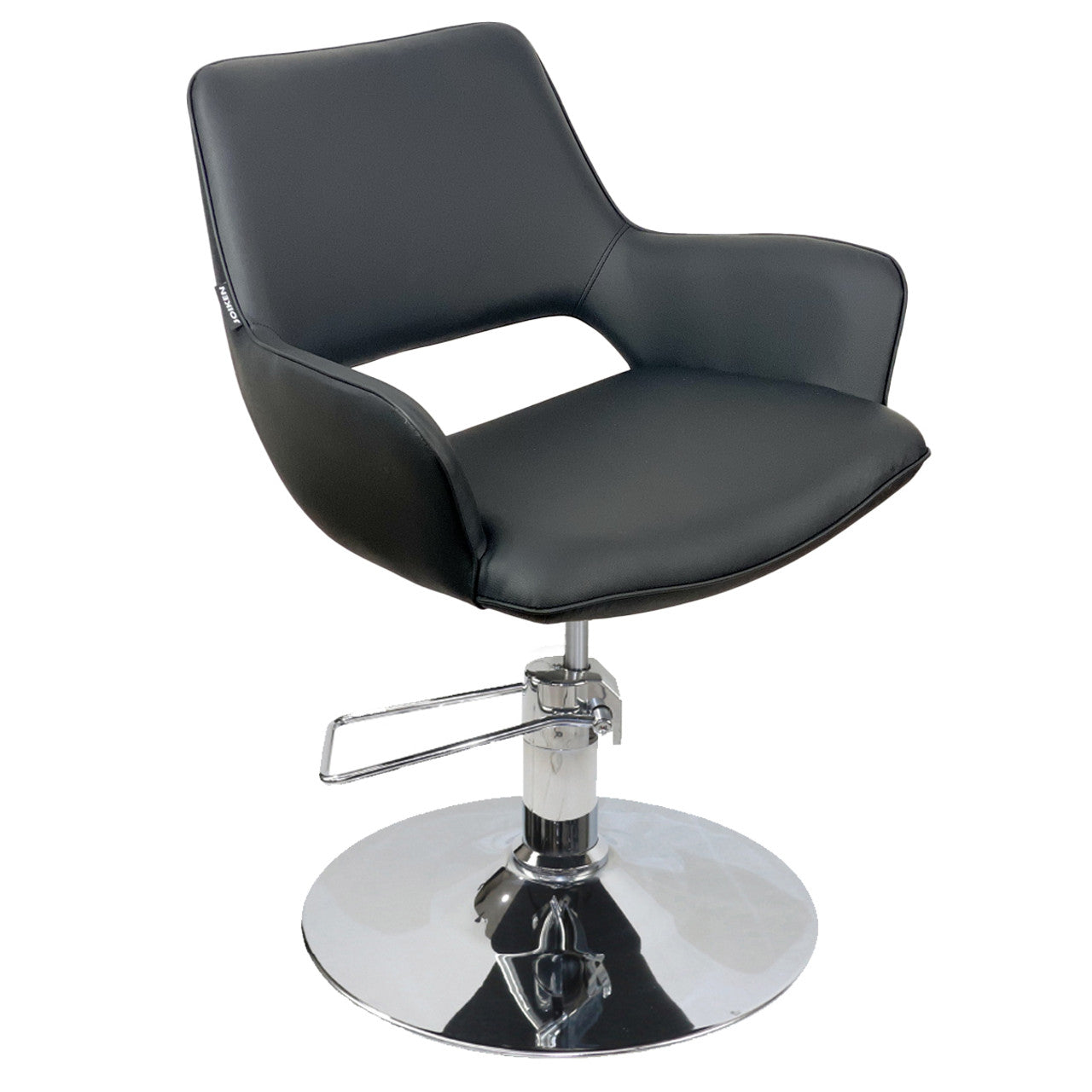 Indigo Black Styling Chair - CHROME Disc Hydraulic