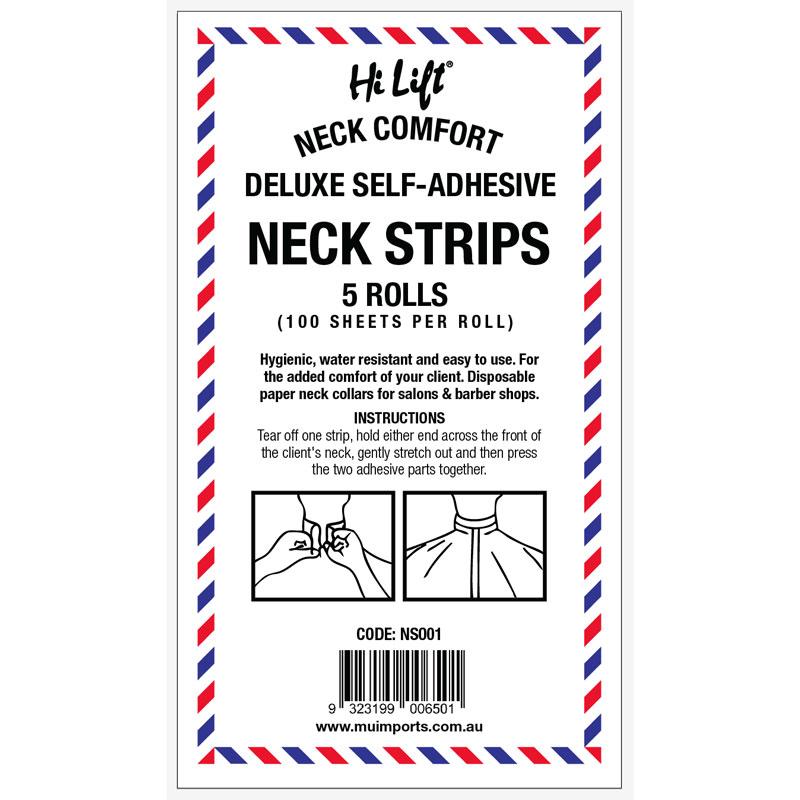 Hi Lift Deluxe Self Adhesive Neck Strips 5 pcs x 100 Sheets