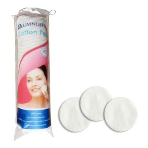 Livingstone Cosmetic Pad Round with Sealed Edge 80pk [DEL]