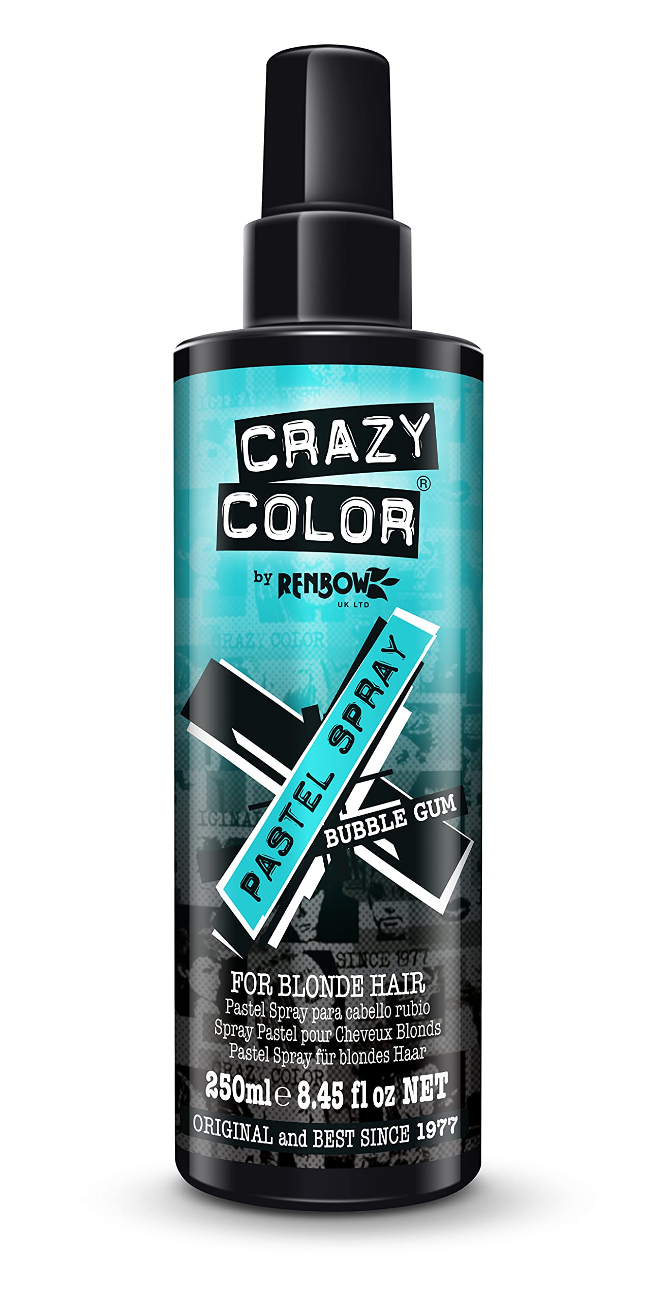 Crazy Color Temporary Hair Colour Pastel Spray, Bubblegum, 250 ml