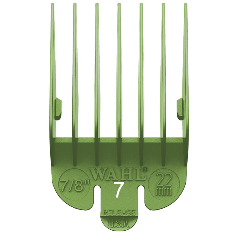 Wahl #7 Plastic Tab Attach. Comb 7/8" Green