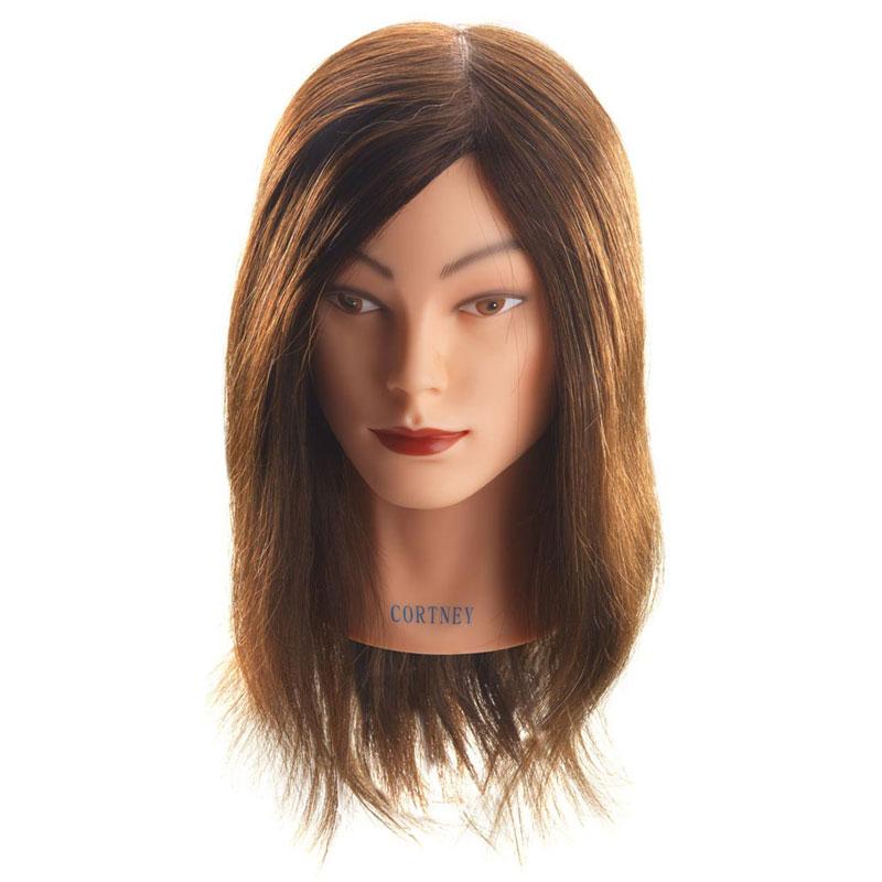 Hi Lift Mannequin Head Cortney - Medium Brown (35-40cm)