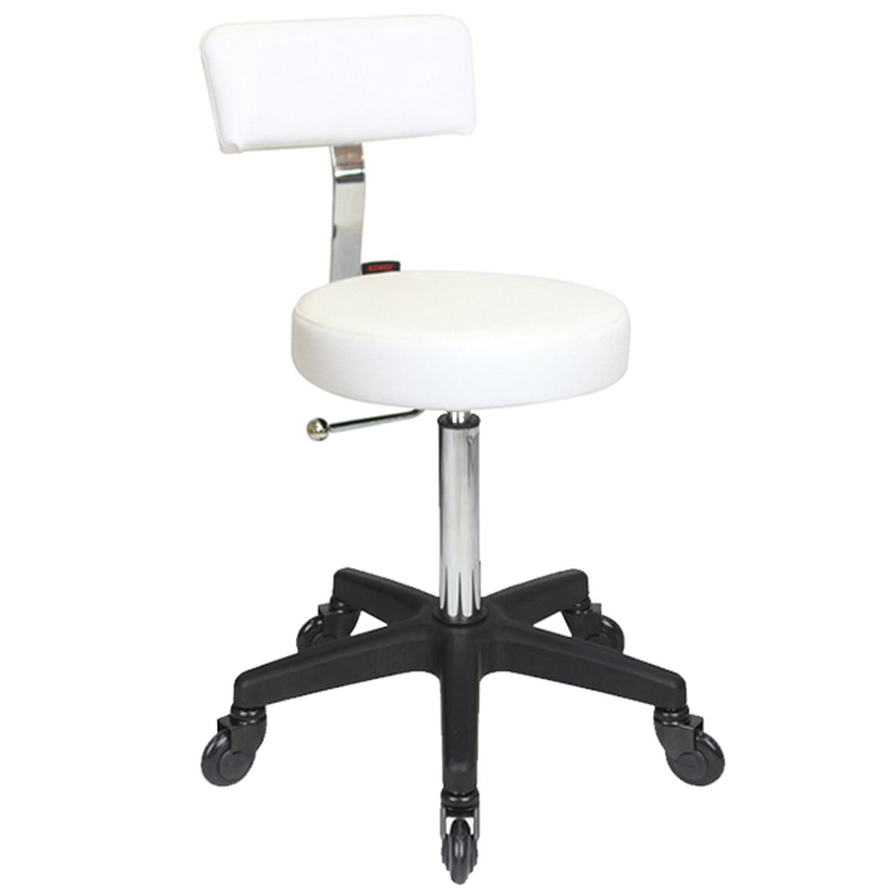 Sprint - Black Base - (White Upholstery) With CLICK'NCLEAN Castors