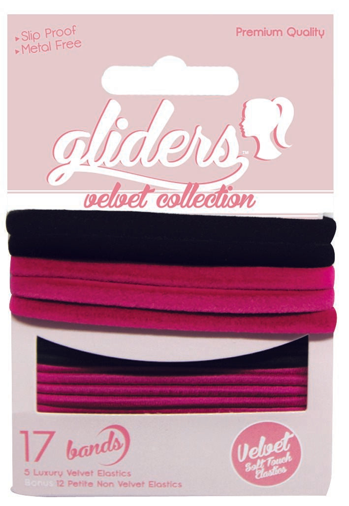Gliders Velvets Black / Pink 17pk