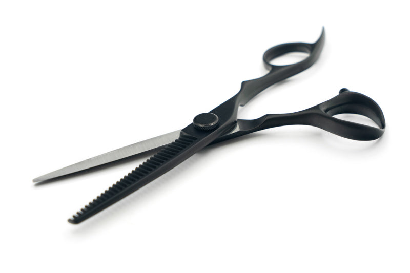 Global Scissors Midnight Matte Black 6 Inch Thinning Scissor