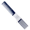 Dateline Professional Blue Celcon Teasing Comb with Rubber Grip & 5 Tails 8" 301R - Plastic