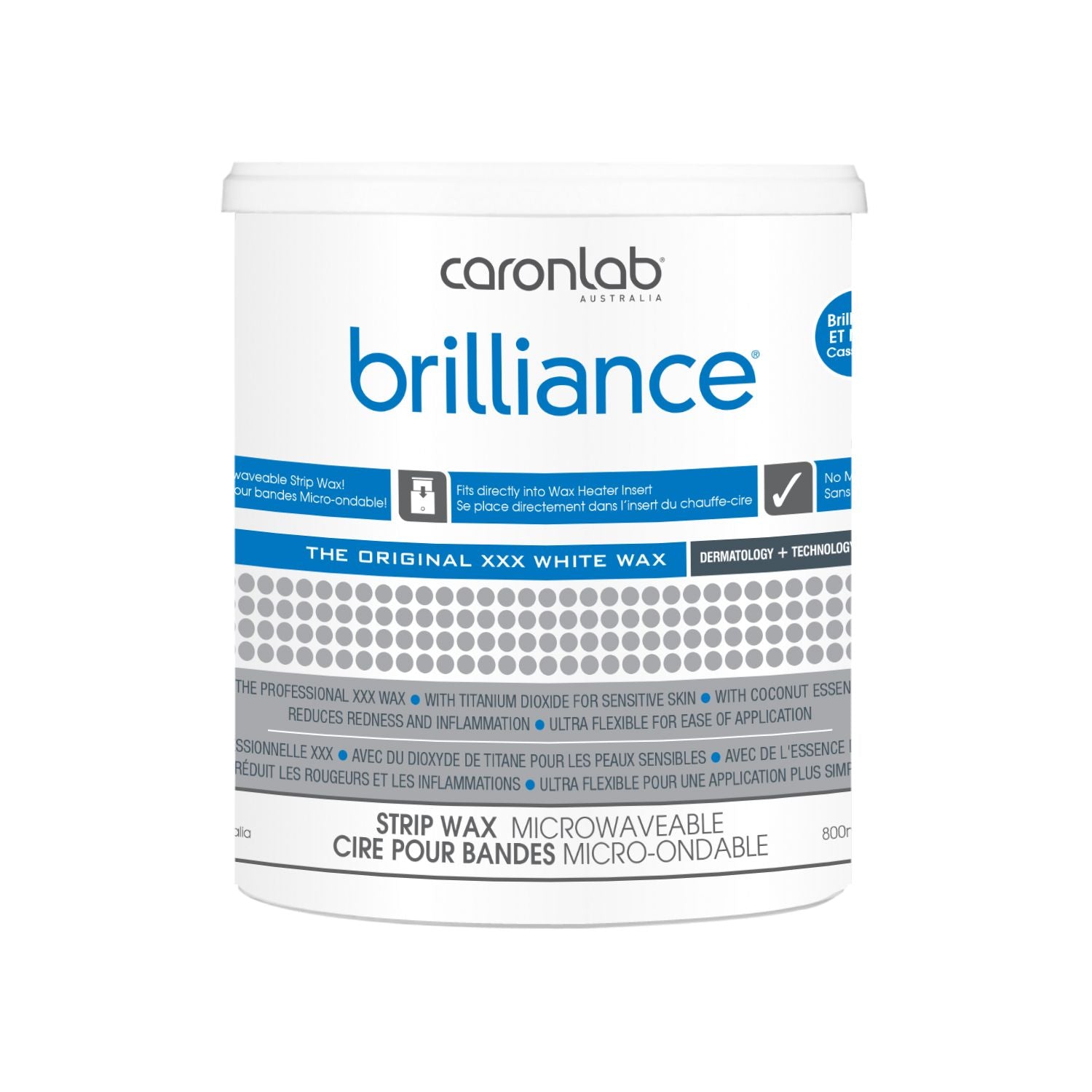 Caronlab Brilliance Strip Wax - Microwaveable 800ml