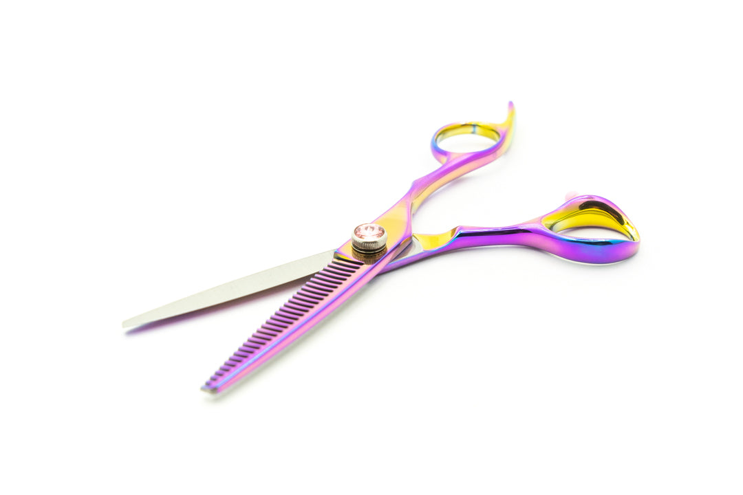 Global Scissors Noah 6 Inch Rainbow Thinning Scissor