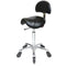 Saddle - With Back - Chrome Base - (Black Upholstery)
With CLICK'NCLEAN Castors