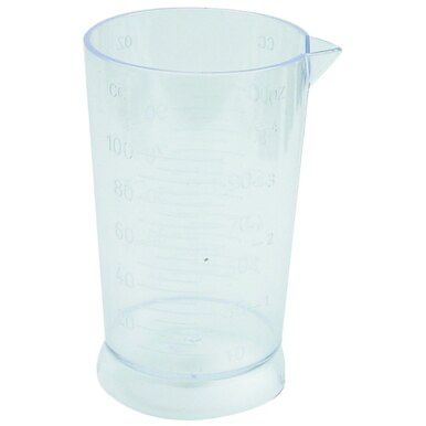 AMW 100ml measuring cup - Clear plastic, 5ml graduations