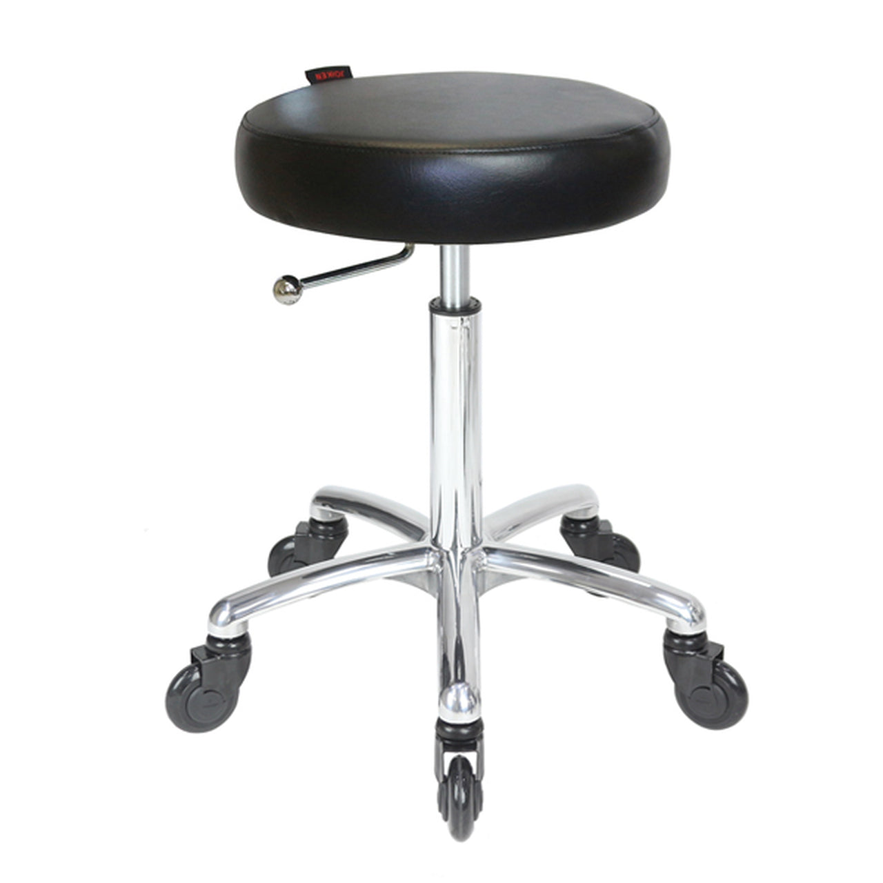 Turbo - Chrome Base - (Black Upholstery)   With CLICK'NCLEAN Castors