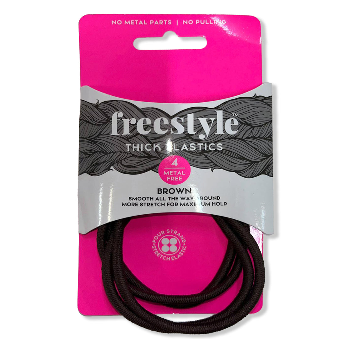 Freestyle Thick Elastics Brown 4pc - Inner of 3