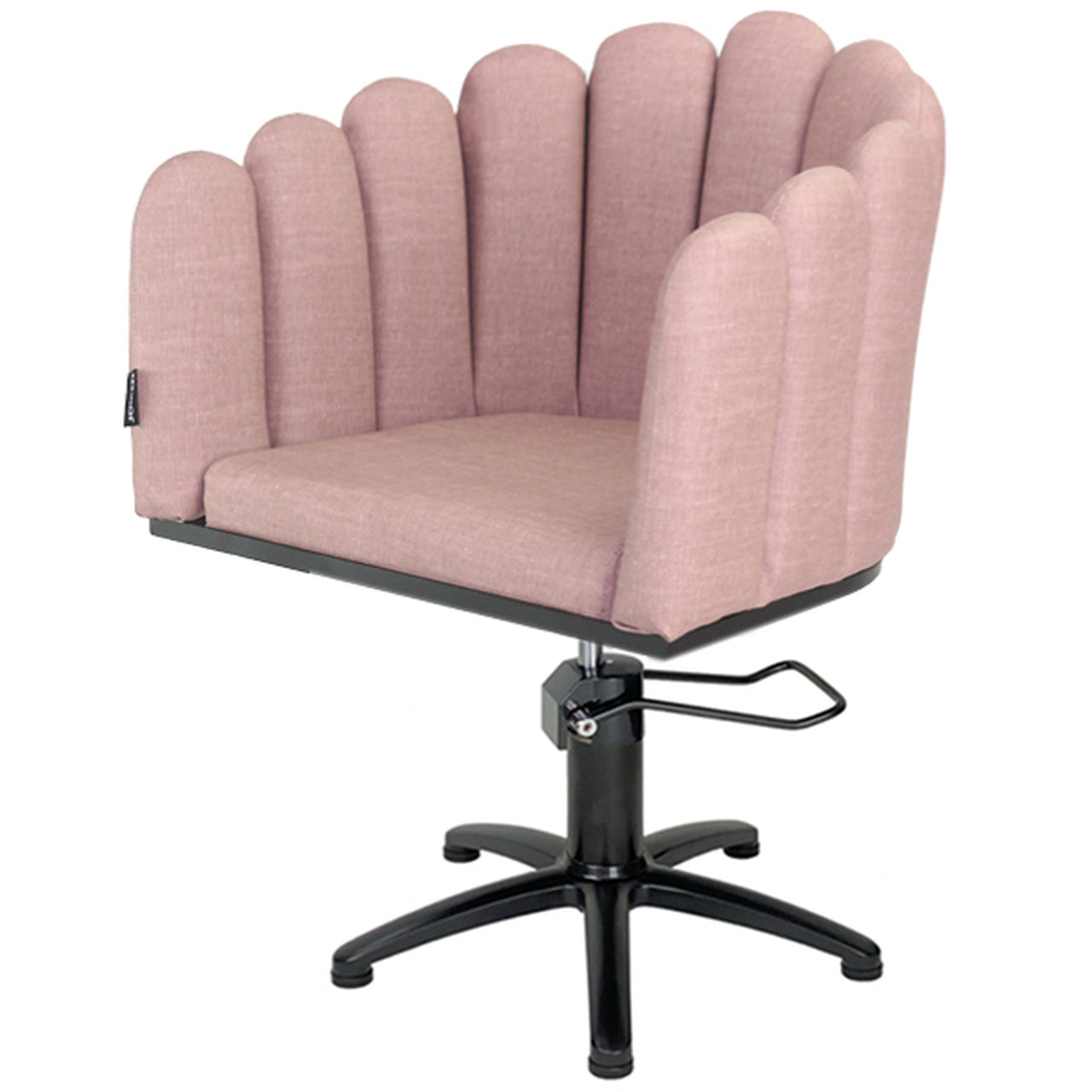 Penelope Dusty Pink Chair - BLACK 5 Star Hydraulic