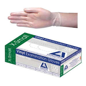 Livingstone Vinyl Examination Gloves, Recyclable, 5.0g, Powder Free, Extra Small, Clear, 100 per Box [DEL]
