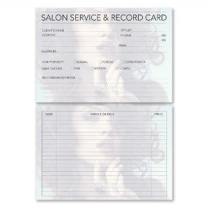 Dateline Professional Hairdressing Record Card - 100pc