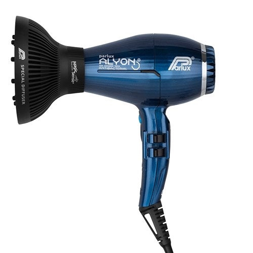 Parlux Alyon Air Ionizer Dryer 2250W - Midnight Blue With Diffuser Pack