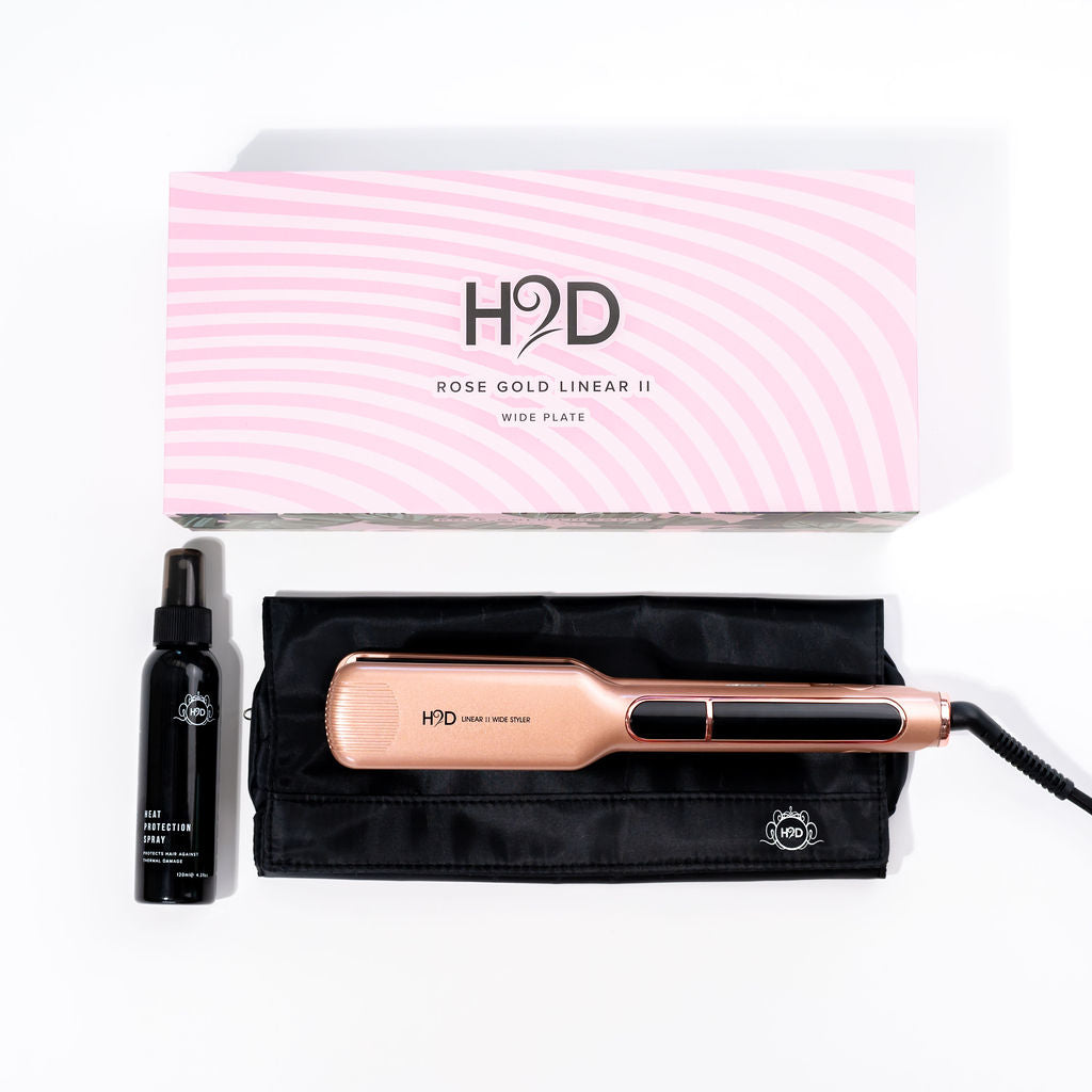 H2D Linear II Hair Straightener Rose Gold Wide Plate