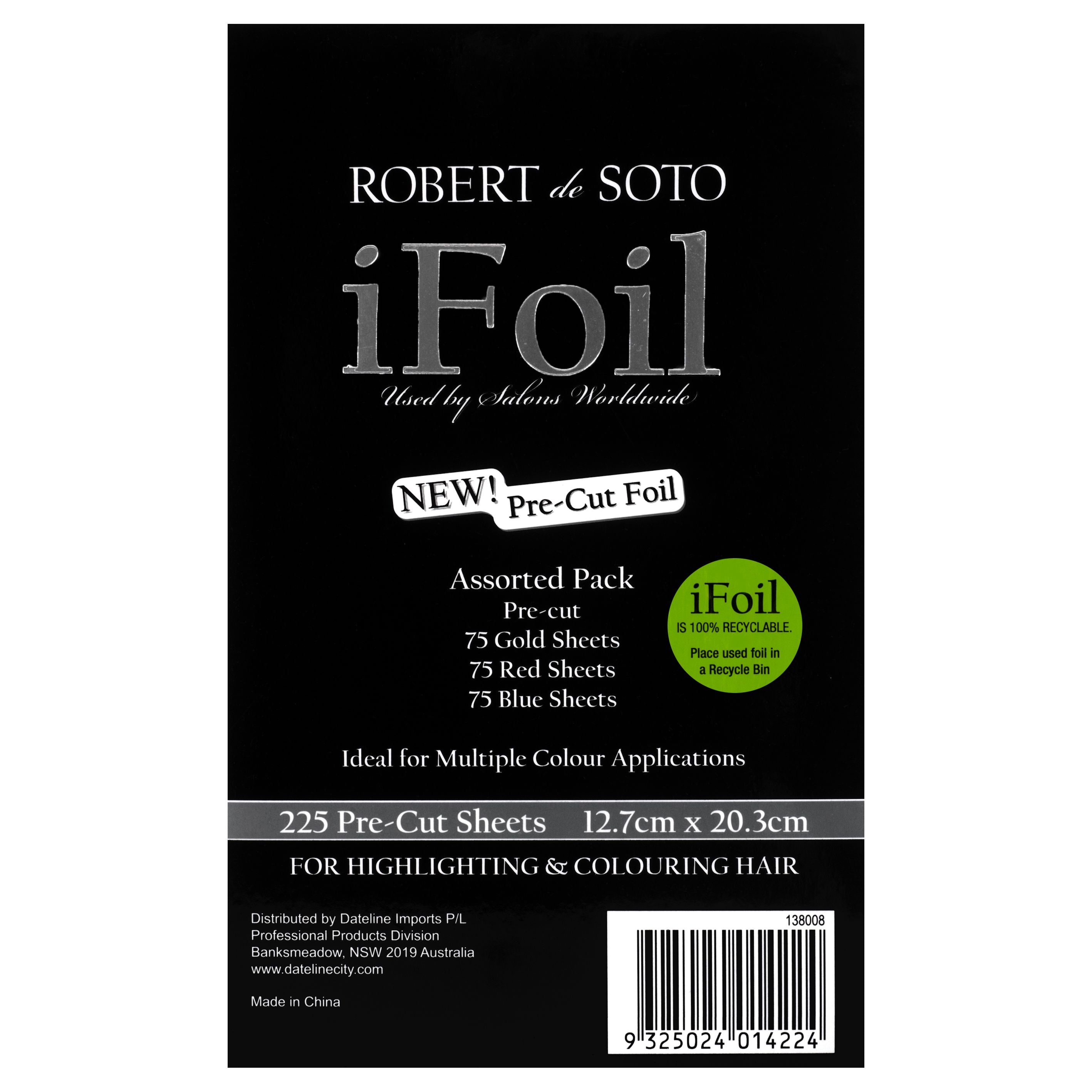 Robert DeSoto iFoil 15 Micron Pre Cut Foil 225 Sheets 127mm x 203mm - Gold/Red/Blue [OOS]