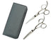 Komodo Hairdressing Set Offset Handles 5.5" Scissor & 5.5" 28 Tooth Thinner with zippered pouch