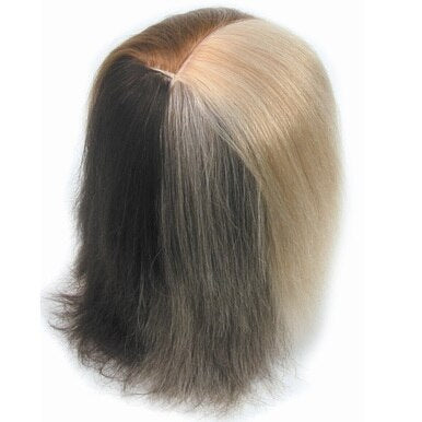 AMW 4-Level Multi-Colour Natural Implant Asian Hair with black, brown, blonde & grey hair