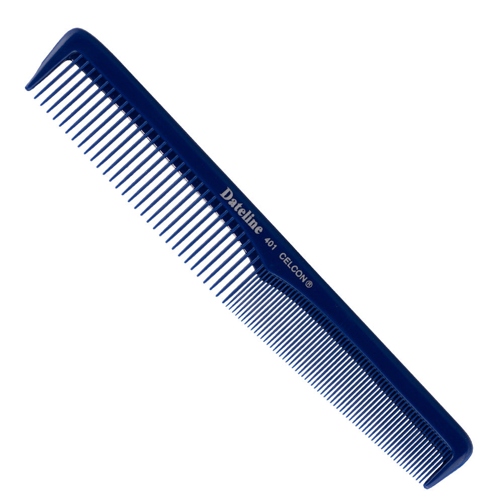 Dateline Professional Blue Celcon Styling Comb 7" 401 Tapered