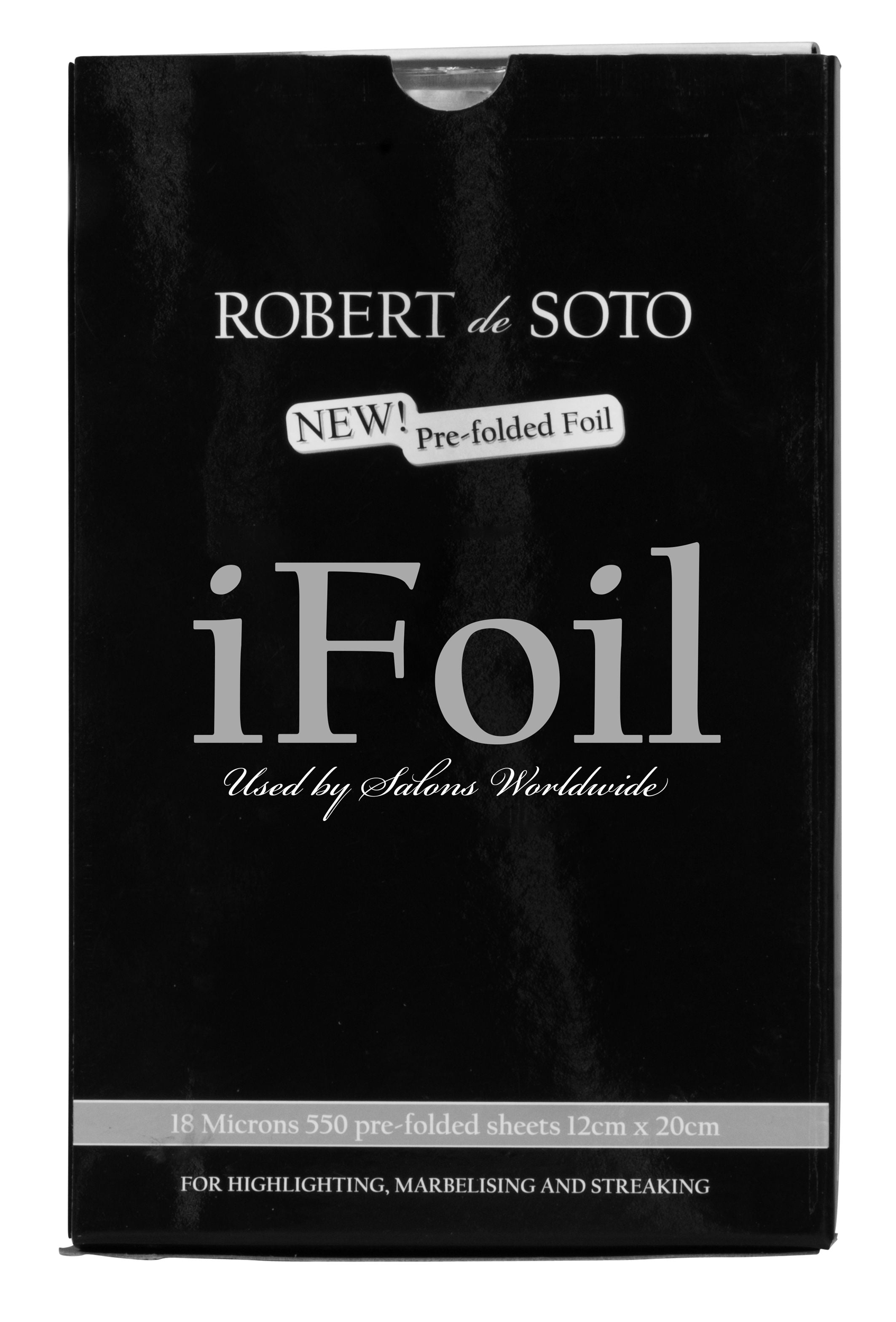 Robert DeSoto iFoil 18 Micron Pre Cut Foil 550 Sheets 120 x 200mm - Silver
