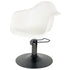 Erica Styling Chair White - BLACK Disc Hydraulic