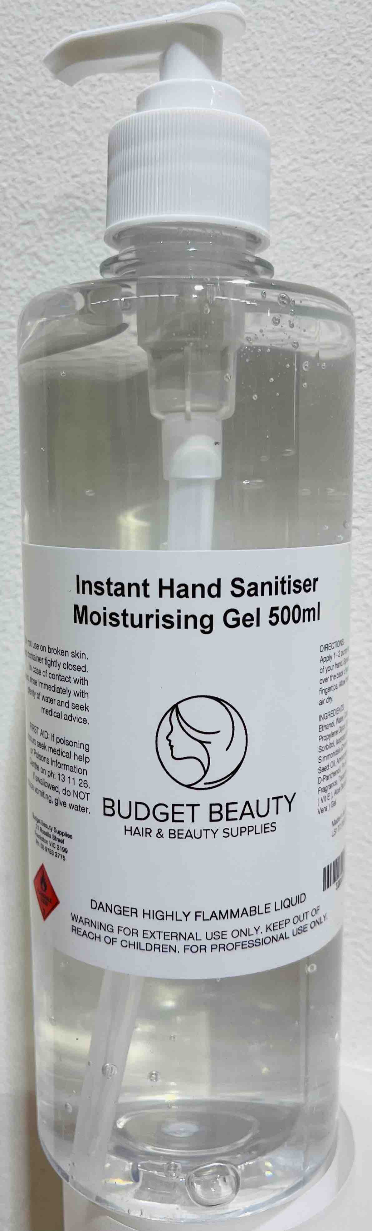BBS Instant Hand Sanitiser Moisturising Gel 500ml