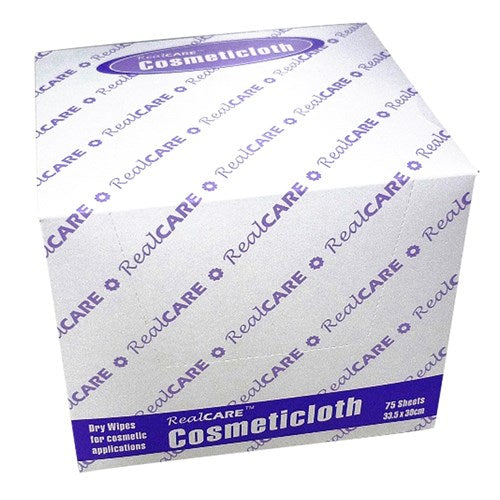 Real Care Cosmeticloth Dry Cloth Wipe 75pk