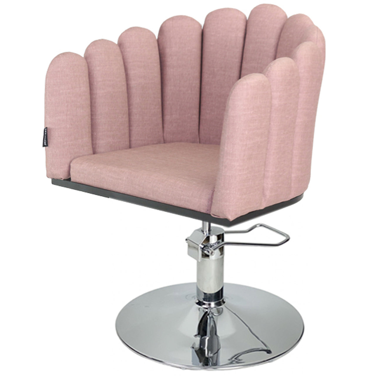 Penelope Dusty Pink Chair - CHROME Disc Hydraulic