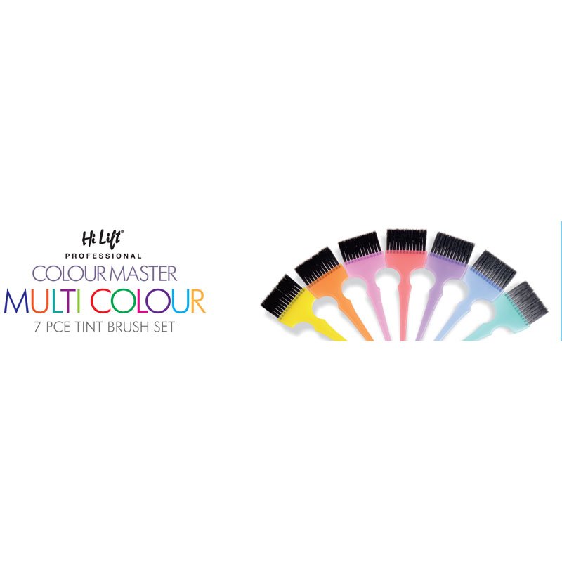 Hi Lift Colour Master Multi Colour 7pce Tint Brush Set. Large