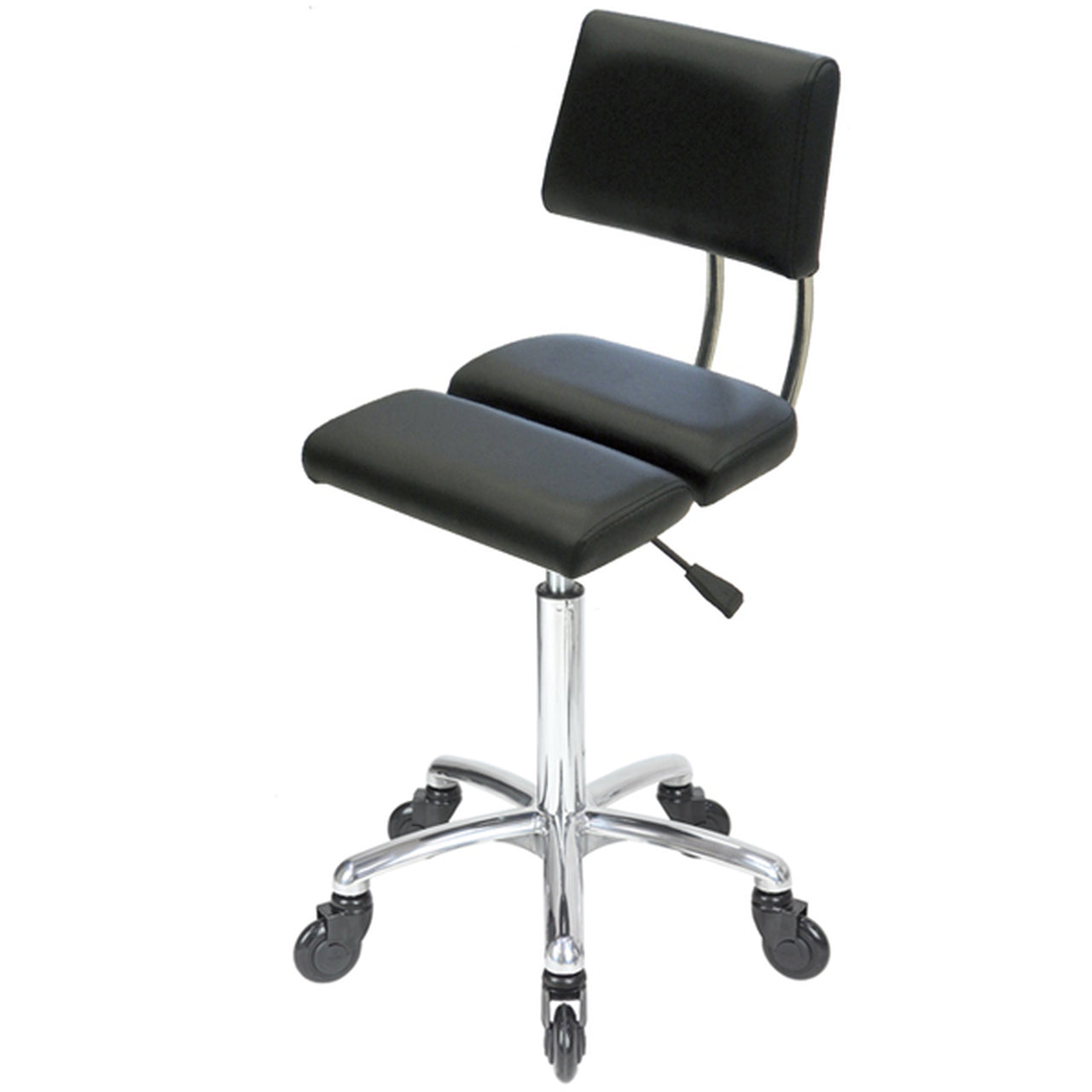 Dove - Chrome - (Black Upholstery)   With CLICK'NCLEAN Castors